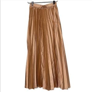 ASOS Pleated Metallic Midi Skirt